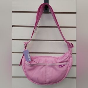 Claire's Sling Belt Bag Shoulder/Worn Crossbody Style Adjustable Strap - Pink